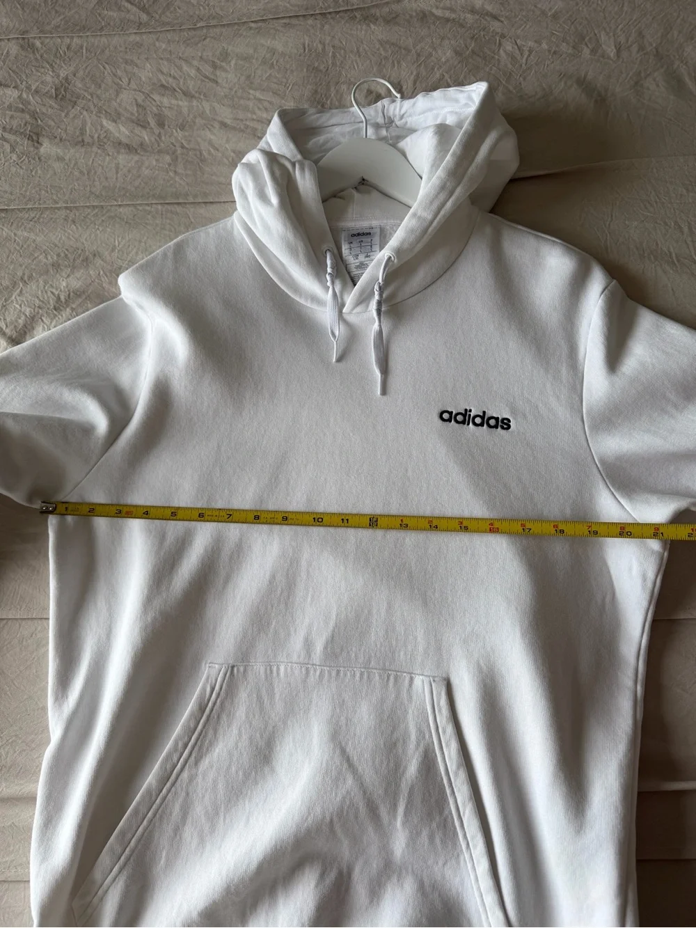 Adidas White Hooded Sweatshirt Men’s Size Large White
